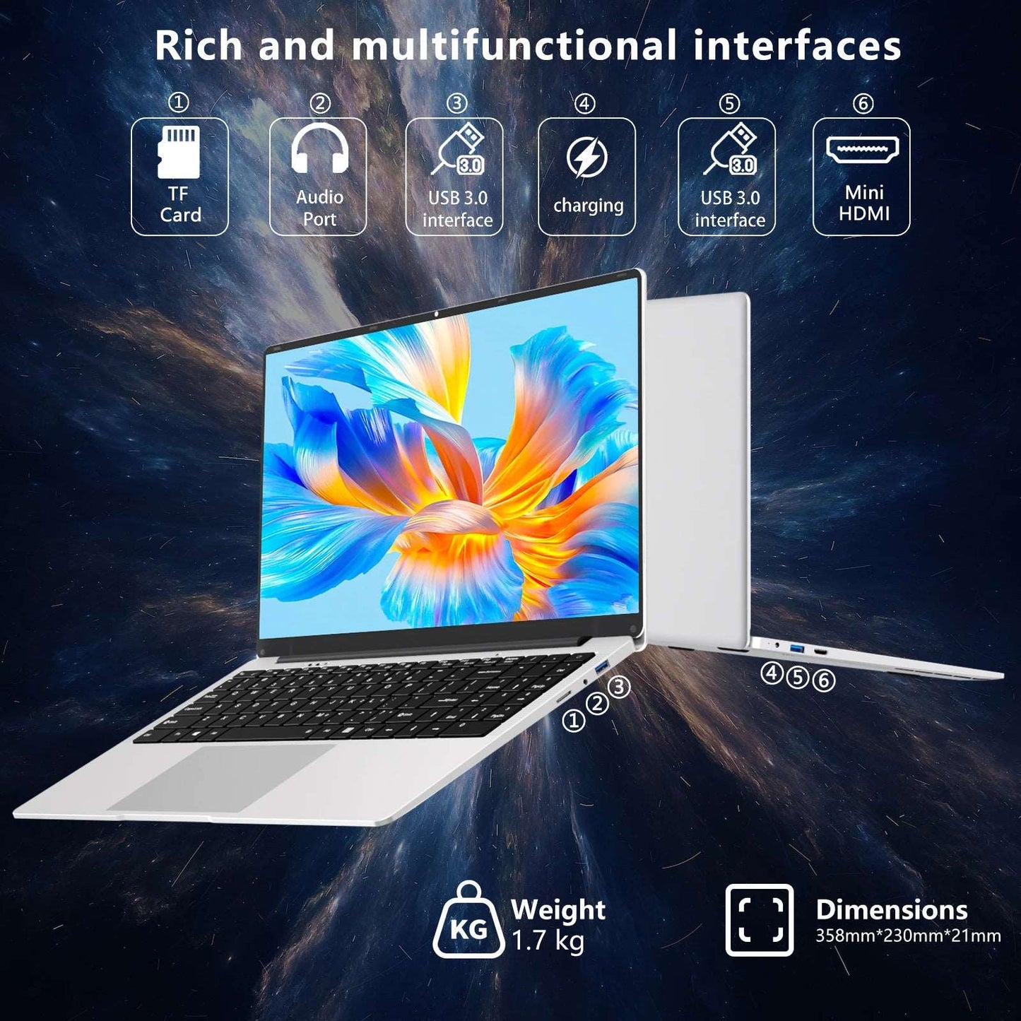 15.6 Inch 8GB RAM 256 GB SSD 1920*1080P  Notebook Computer with Office 365  for Student - Worldwide Exotic Styles