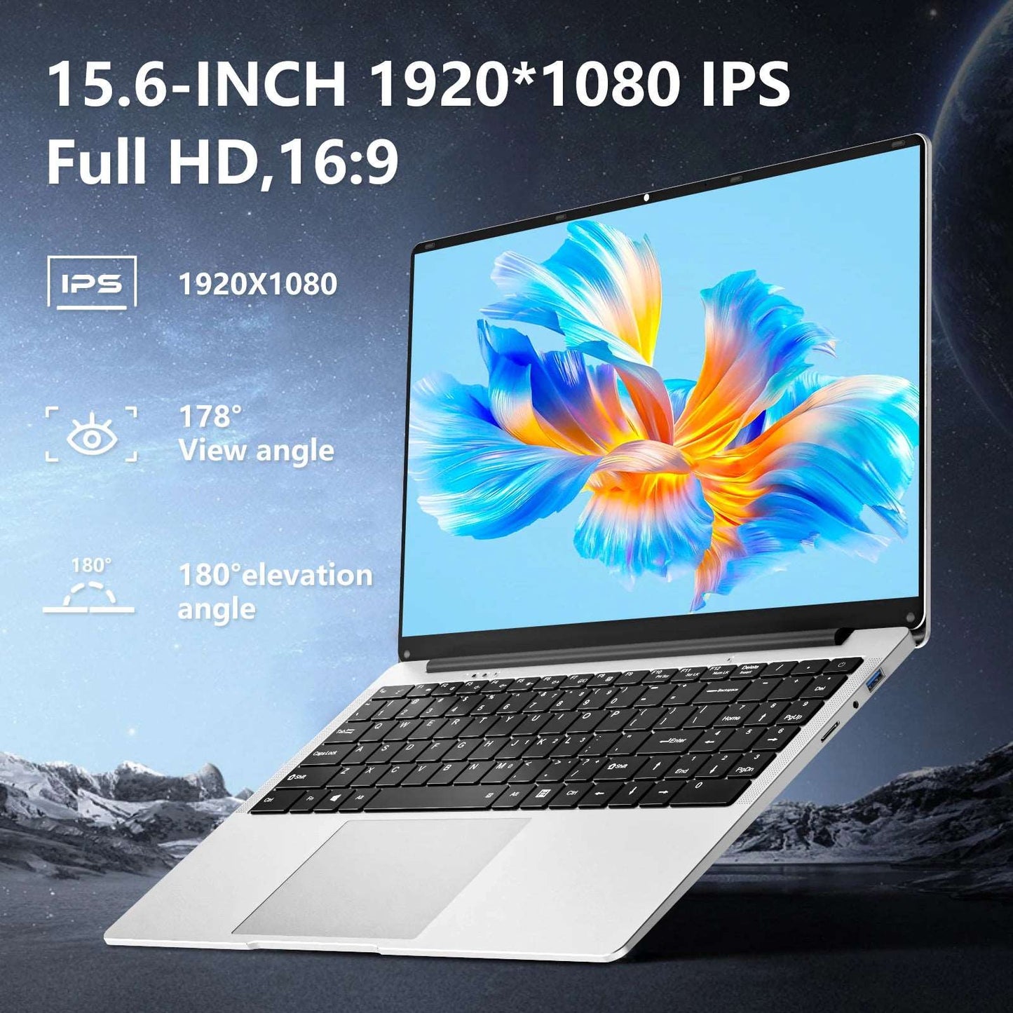 15.6 Inch 8GB RAM 256 GB SSD 1920*1080P  Notebook Computer with Office 365  for Student - Worldwide Exotic Styles