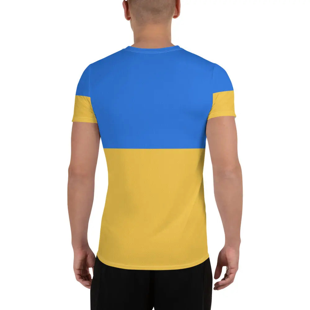 Ukraine Men's Athletic T-shirt Life and love in Ukraine Worldwide Exotic Styles