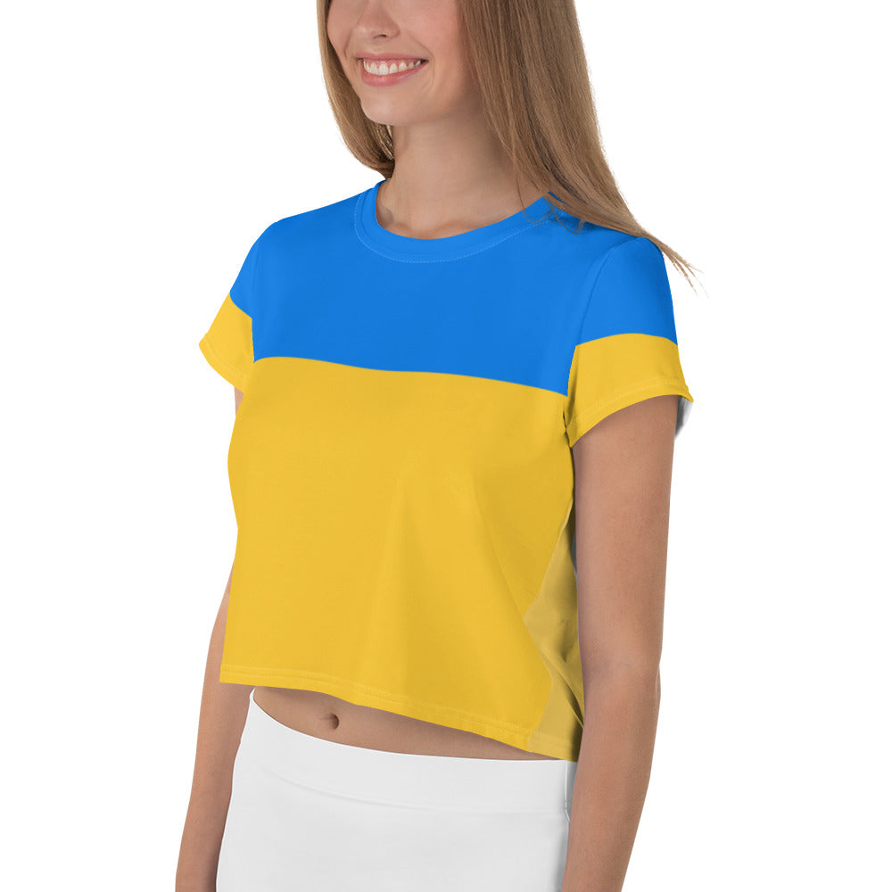 Ukraine Print Crop Tee - Worldwide Exotic Styles