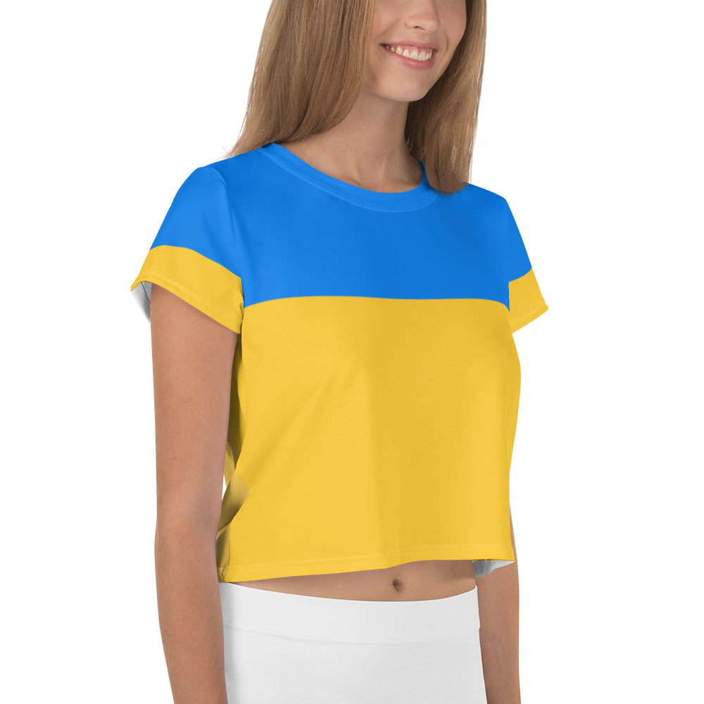 Ukraine Print Crop Tee - Worldwide Exotic Styles